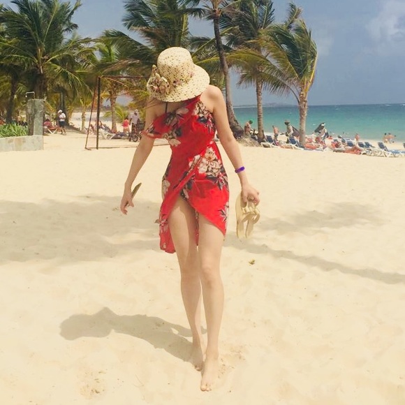 Floral High Low Off Shoulder Dress - Picture 2 of 6